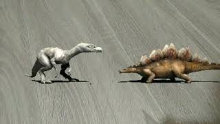 Tyrannosaurus rex Vs stegosaurus Jurassic World t-rex dinosaur Dinosaur World White tyrannosaurus