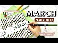 March Plan With Me 2023 Bullet Journal Set Up – Cactus Plant Theme Bujo Stickers | CREATEWITHCAIT