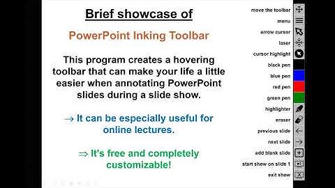 Annotating PowerPoint slides made easier: The PowerPoint Inking Toolbar (SEE LINK BELOW FOR UPDATE)