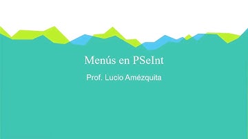 PSeInt para hacer menús