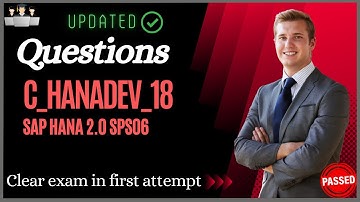 SAP C_HANADEV_18 Certification Questions and Study Material [Latest]