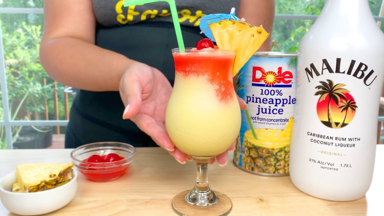 Como hacer piña colada con alcohol