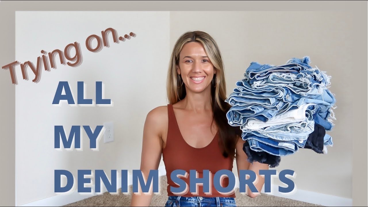 My Denim Shorts | Trying on | Target, Levi's, Agolde, Abercrombie - YouTube