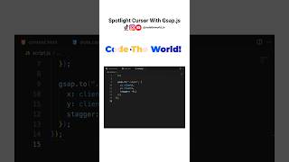 Spotlight Cursor With Gsap.js #programming #programmer #javascript #code #fypシ