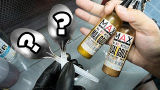 Review | สีทอง MAX Color 2 เฉดสี สำหรับแอร์บรัช [ MaxGold , RealGold ] | 222 Gunpla