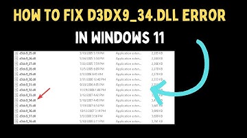 How to Fix d3dx9_34.Dll Error in Windows 11