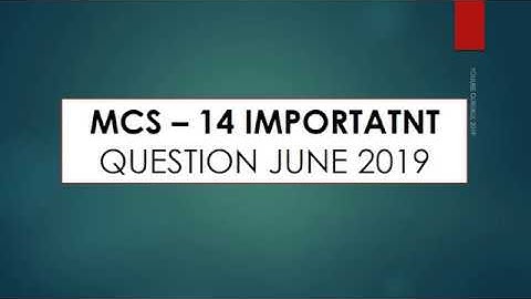 IGNOU MCS- 14 JUNE EXAM IMPORTANTQUESTION |Systems Analysis and Design |