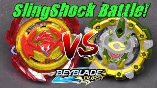 Cyclops C4 Vs Phoenix P4 Slingshock Battle Beyblade Burst Turbo Rail Rush Beystadium
