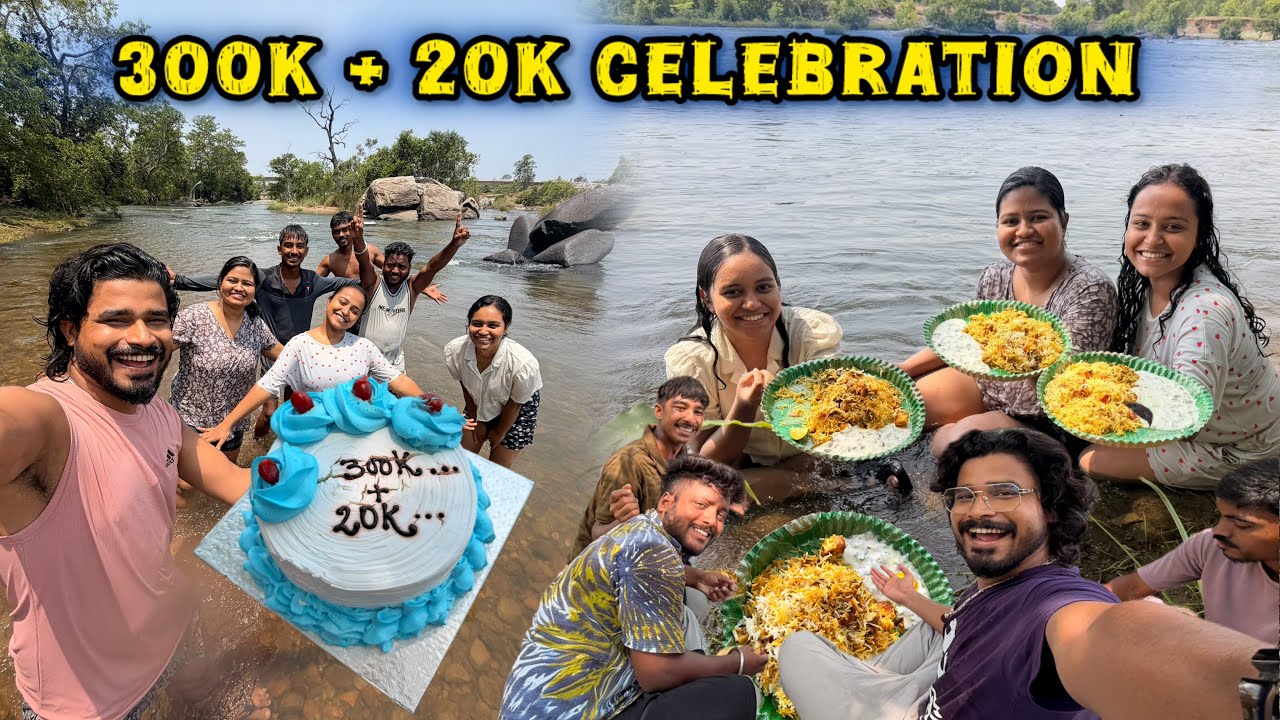 Our small 300k & 20k celebration by the river | @TRIPTHEWILD @ShriRajvlogs2018