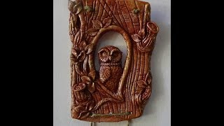 Интерьерное панно ,, Филин ,, Работа из соленого теста.М.К.1 часть Интерьерное панно ,, Филин ,, Работа из соленого теста.М.К.1 часть