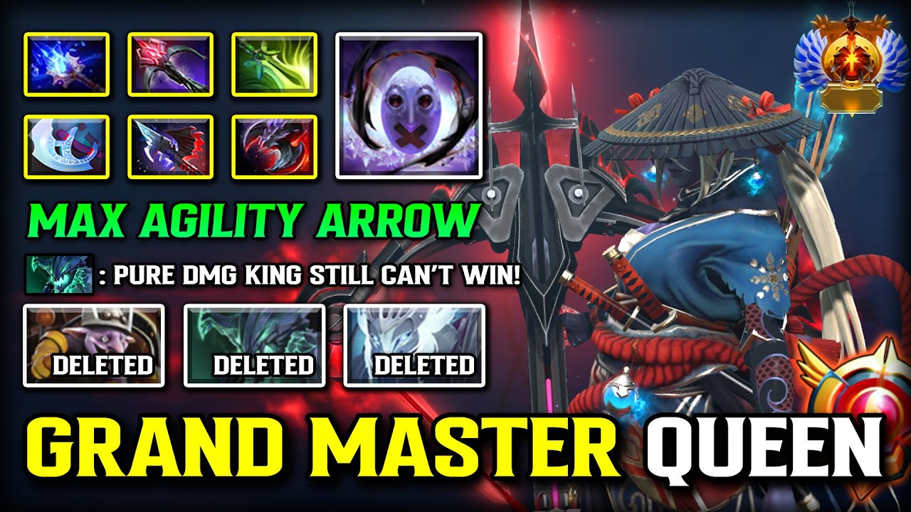 GRAND MASTER TIER CARRY Drow Ranger | Daedalus + Satanic Build | Crazy ...