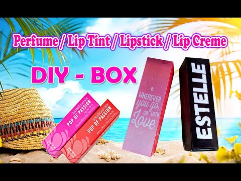 How to make lip gloss or perfume box? Paano gumawa ng lip gloss / lipstick or perfume box