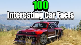 100 Interesting Car Facts You Probably Didn’t Know in GTA Online…