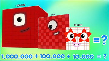 GIANT NUMBERBLOCKS ADDITION | ADDING THREE BIG NUMBERS | LEARN TO COUNT | hello george