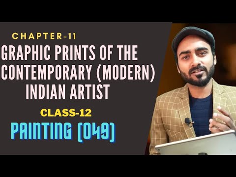 Graphic Prints of the contemporary (modern) Indian Artists | Painting class 12 | cbse fine art