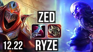 ZED vs RYZE (MID) | 10/0/8, Legendary, 1.0M mastery | EUW Master | 12.22