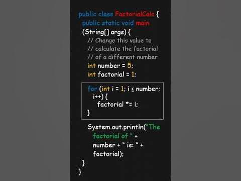 Calculating Factorials with Loops in Java | Java Tutorial # ...