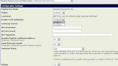 Website Payments Pro on CubeCart