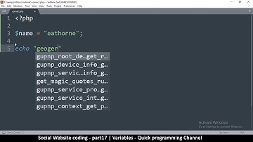 Social Website from scratch - Part 17 - Variables | OOP PHP with MYSQL Database