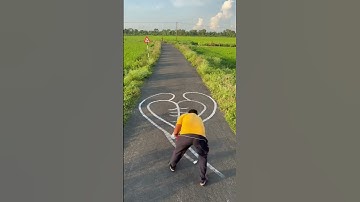 Bird drawing on the road #shorts #ashortaday