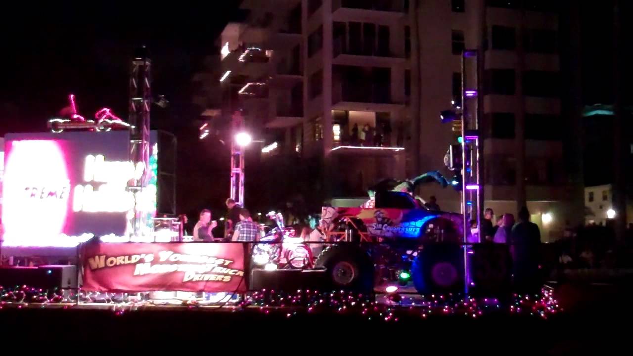 Mini Monster TrucksFort Lauderdale Christmas Boat Parade YouTube