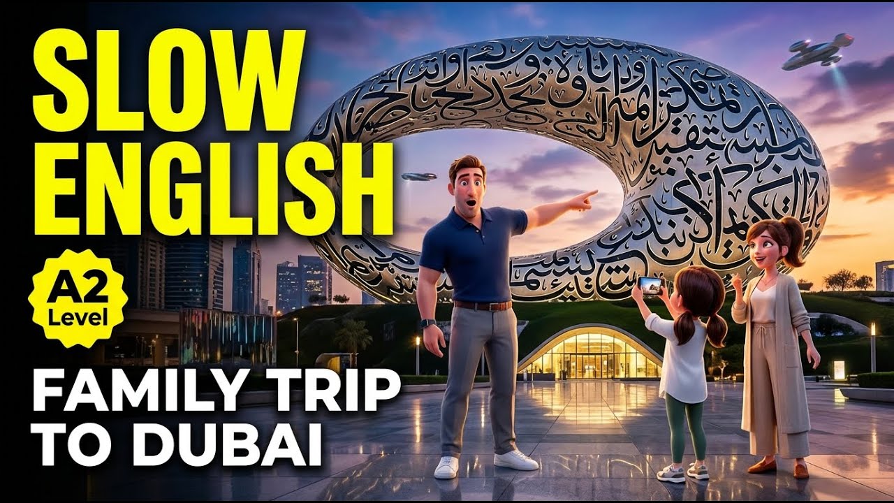 Our FIRST Family Trip to DUBAI! 🇦🇪 (It Was Crazy!) | English Story for Beginners (A2)