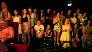 Aussie guy proposes to girlfriend in packed cinema  Best wedding proposal EVER!