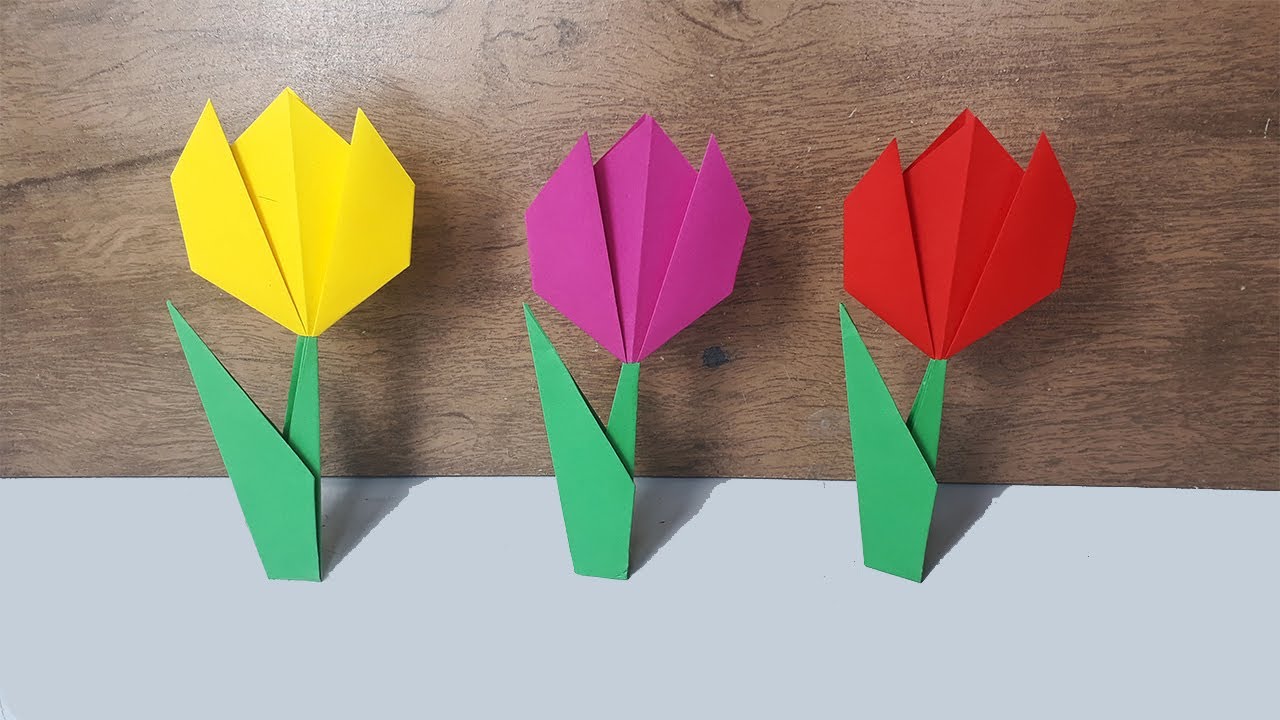 Como Fazer Flor de Papel (Origami) Muito Fácil - How to Make Paper ...