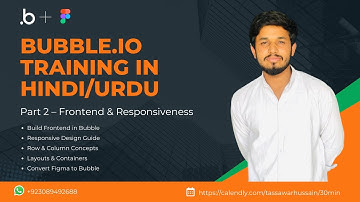 Part 2 | Front End Complete | Responsiveness | Row, Column Concept in Bubble.io in Hindi/Urdu