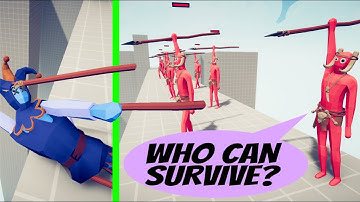 Who Can survive?! 10x Spear Thrower vs Every Faction 10v1 - Totally Accurate Battle Simulator TABS