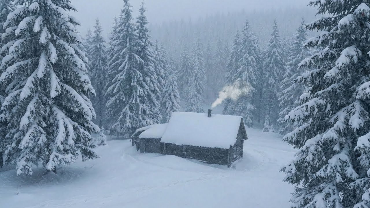 The BLIZZARD Hit Suddenly  Shelter in an ABANDONED