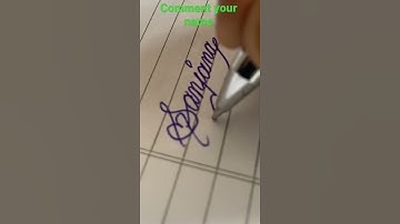 Calligraphy name writing ✍️ |Sanjana❤️|Comment your name ❤️|Calligraphy with normal pen 🖊