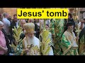2024 Eastern Orthodox Palm Sunday procession at the  Church of the Resurrection in Jerusalem.
