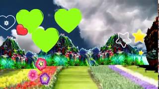 Green screen background flower animation effects