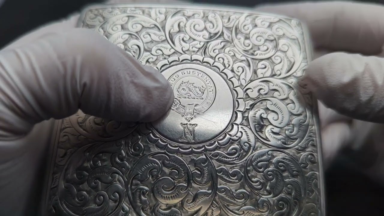 1898 年英國古董純銀煙盒96 克George Unite – SILVER-LUG