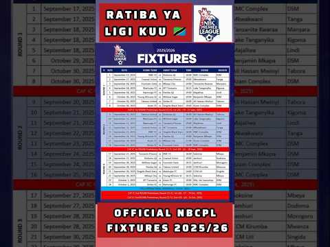 OFFICIAL RATIBA YA NBCPL 2025 26 NBCPL FIXTURES