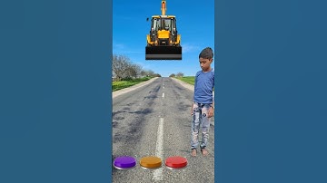 I Jump on button to Tractor , Jcb , Bulldozer , truck #shorts