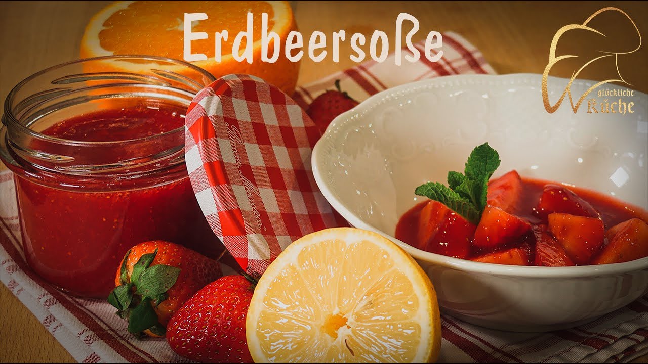 Erdbeersoße | Erdbeerragout | marinierte Erdbeeren | fruchtig rot und ...