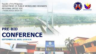 Procurement Livestream for DPWH Regional Office XIII on September 10, 2026