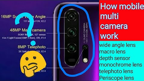 How mobile multi camera work। macro lens , depth sensor , monochrome lens ,  Periscope lens