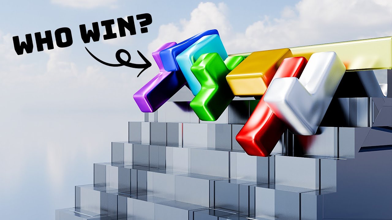 МЯГКАЯ ГОНКА ТЕТРИСА | СИМУЛЯЦИЯ МЯГКОГО ТЕЛА V6 ❤️