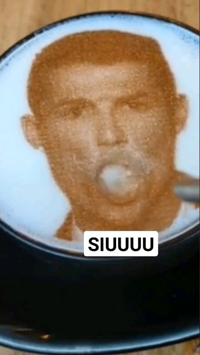 Siuuu Coffee Cristiano Ronaldo's face meme | Tiktok  Print your pictures on drinks #siuuuuu #shorts