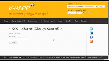 XSS   Stored Change Secret
