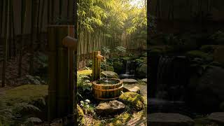 🌿 Bamboo Water Flow Relaxing Sounds 💧 #shorts