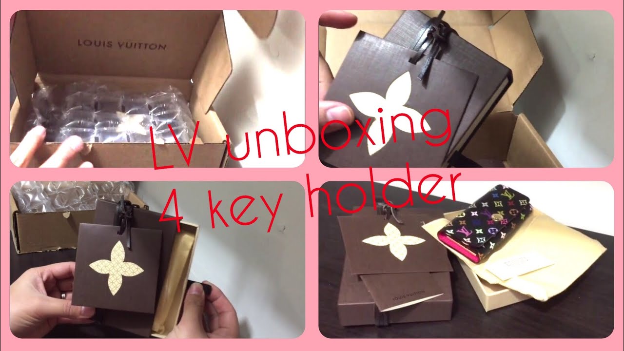 Louis Vuitton unboxing! (Jan 30, 2015) Monogram Multicolore 4 Key Holder - YouTube