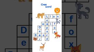 Cross Word Puzzle #braingames #gkquiz #shorts #animation
