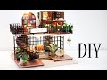 Diy miniature dollhouse kit  forset teashop  vintage coffee shop  relaxing satisfying