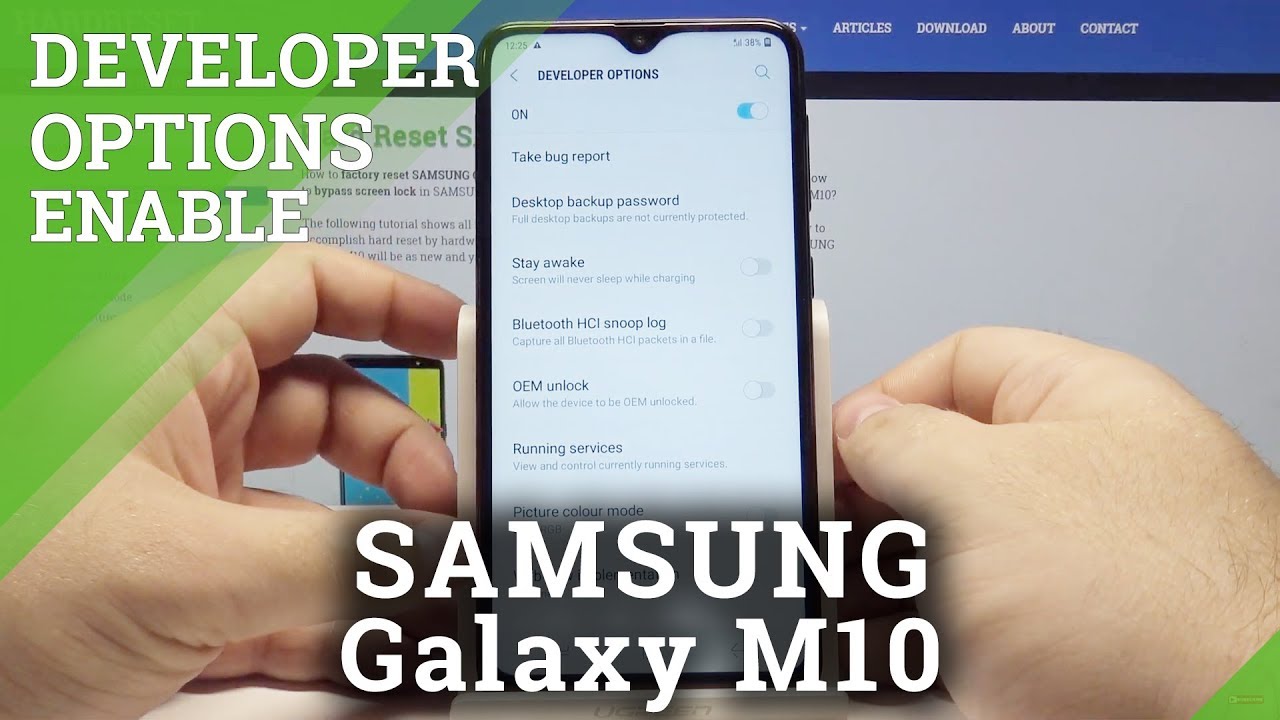 Developer Options SAMSUNG Galaxy M10 - Enable OEM Unlock & USB