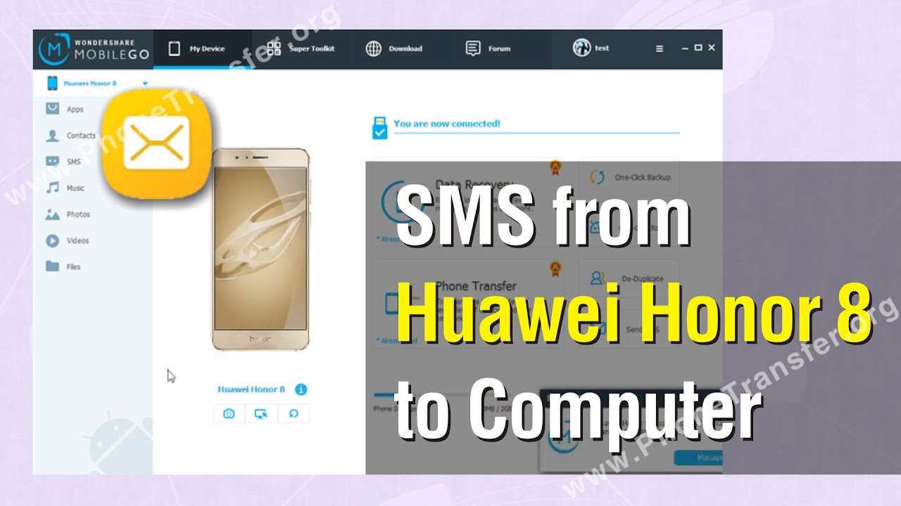 How To Backup SMS Text Messages From Huawei Honor 8 To Computer