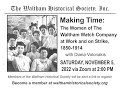 Making time the women of the waltham watch company at work and on strike 18501914